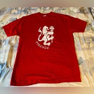 Red Tourist T-shirt from Florence (Firenze) Italy Sightseeing, Italia, Marzocco